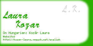 laura kozar business card